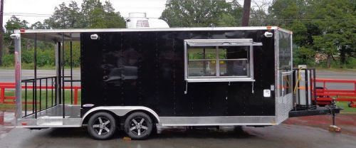 Concession trailer 8.5&#039;x20&#039; black - barbecue smoker vending food for sale