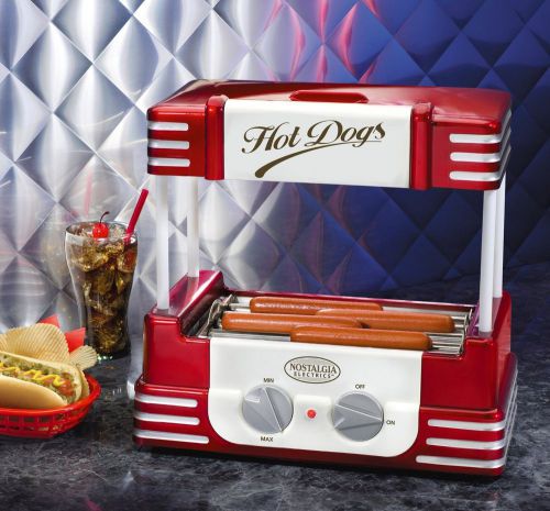 New Hot Dog Roller Grill Bun Warmer Mini Electric Rolling Hotdog Cooker Machine