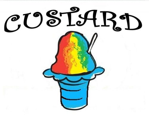 CUSTARD SYRUP MIX SHAVED ICE / SNOW CONE Flavor GALLON CONCENTRATE #1