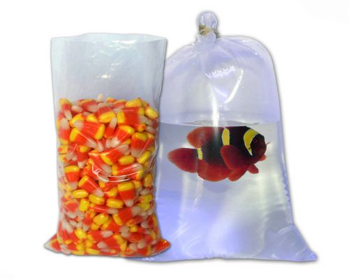 100   Food Grade Clear Poly Bags  Flat Open Top  8 x 15     2 Mil    Fish Bags