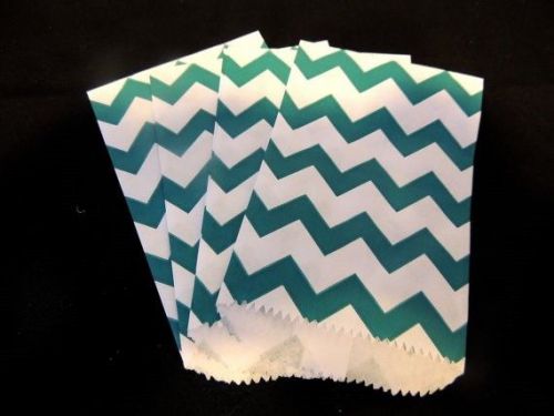 200 teal mini kraft 3x5 inch kraft bags, cute goodie paper flat favor gift bags for sale