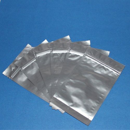 100pcs 3.2mil 3.3x5.5&#034; 4x7&#034; 6.3x9.4&#034; aluminum flat foil zip lock bag grip seal for sale