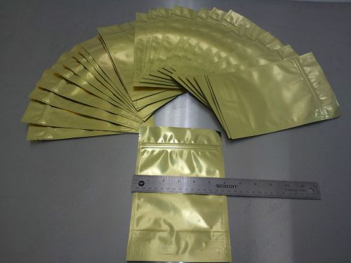 Bag Pouch Gold Zip Lock Foil Stand Up 25PCS of 6&#034; x 9&#034; Medium Capacity