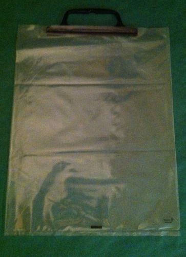 25 PCS. CLEAR PLASTIC STORAGE BAG WITH BLACK SNAP RECLOSEABLE HANDLE,10&#034;x13&#034; NEW