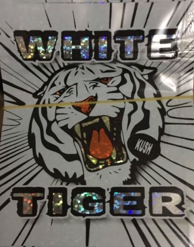 100 White Tiger Small 3g EMPTY** mylar ziplock bags (good for crafts jewelry)