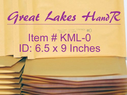 25 Self-Sealing Bubble Padded Kraft Envelope Mailers 7.375&#034; x 9&#034;, KML Size-0