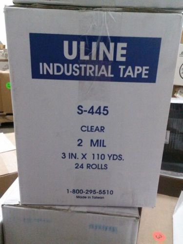 Uline industrial clear tape s-445 2.0 mil 3&#034; x 110yds- 1 case (24 rolls) for sale