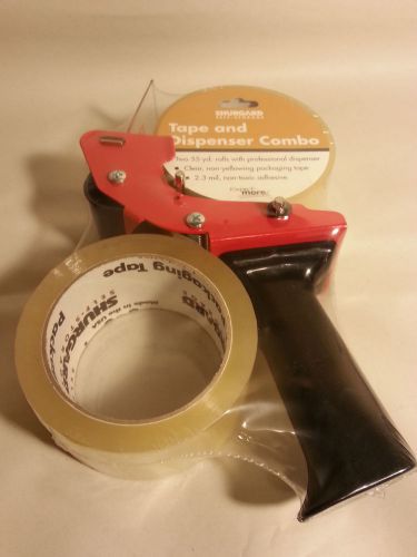 Professional 2 Inch Packing Tape Gun Dispenser Metal Pistol Grip w/ 2 rolls tape