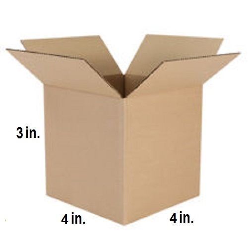 LOT 50 Small Cardboard Shipping Boxes 4/4/3 inch BOX