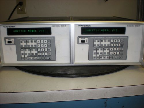 Twin Rackmount Wavetek 275 - 12 MHz Arbitrary/Function Generators - Opt 2 &amp; 4