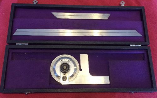 Carl Mahr 360° Angle Bevel Protractor W/ Case INOXYD Stainless - 83