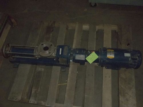 Seepex positive displacement pump w baldor 1.5hp dc motor w 4.7 ratio reducer for sale