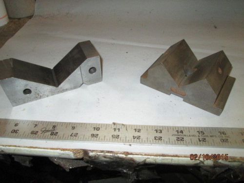 MACHINIST TOOLS LATHE MILL Lot of LARGE Machinist V Block s for Hold Down