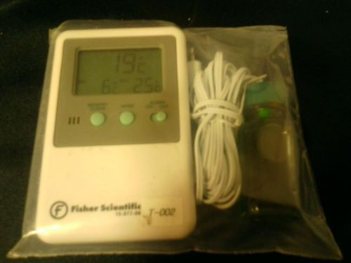 Fisher scientific high/low memory alarm thermometer for sale