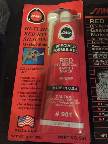 High Temp Sensor-Safe RTV Silicone, W/Nozzle, Red, 3 oz Tube up to 650 degrees F