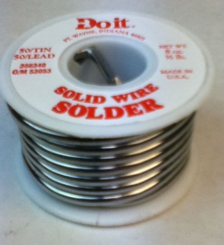 DoIt SOLID WIRE SOLDER 50/50 TIN/LEAD 8 OZ SPOOL USA MADE 450.WP.2C