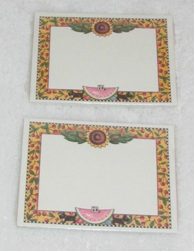 NEW! (2) 1995 MARY ENGELBREIT POST-IT NOTES PADS CHERRIES/WATERMELON BORDER