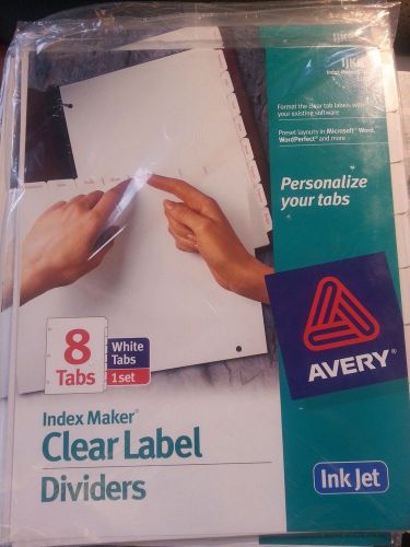 Avery Index Maker Clear Label Dividers 8-Tabs (1Set)  IJK8S 11457