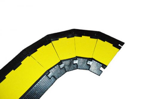 5Cable Modular Right Turn Rubber Electrical Wire Cover Protector Ramp Snake Cord