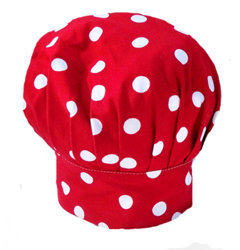 POLKA DOT RED CHEF HAT PERSONALIZED
