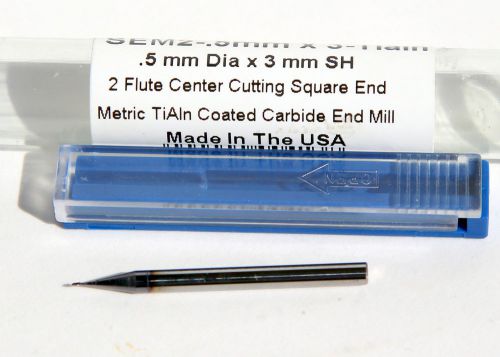 .5mm dia. solid carbide 2 fl.. single end mill-tialn ***made in the usa*** for sale