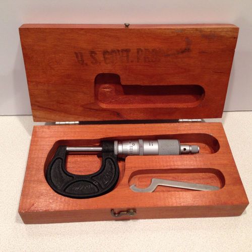 Adjustable Micrometer  Scheer-Turmico USG Issue with Original Wood Case
