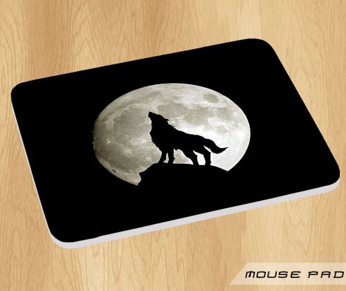 Wolf On Mousepad Gaming Design Anti Slip Optical Laser Mouse