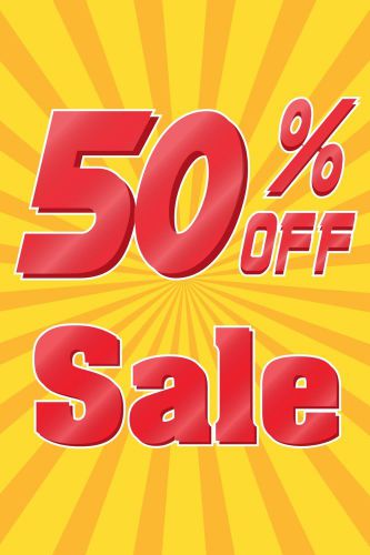 50% Off Sale! - 24&#034;x36&#034;, Window Sign, Poster, Retail Stanchion Sign, 2 Pack