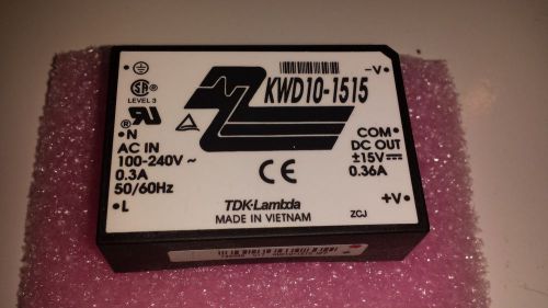 NEW Lambda KWD10-1515 PWR SUP +/-15V 10W +/-0.36A