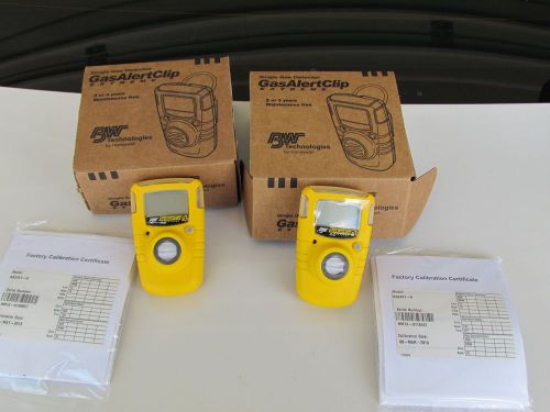 2 BW Technologies H2S Gas Alert Clips, Personal monitors, NEW, Never Activated