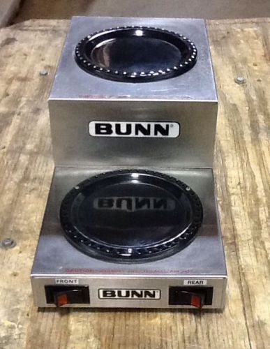 BUNN WS2 STAINLESS DUAL STEP UP COFFE TEA POT WARMER STAND w/ AUX OUTLET