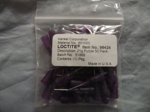 Loctite dispensing needle, #98424, 21g purple 50 pack for sale