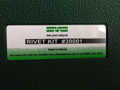 NEW IN BOX Marson 39001 HP2 Professional Riveter Kit