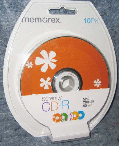Memorex 10 pack blank CD-R 52X 700MB 80min Decorated w/ five Serenity Designs