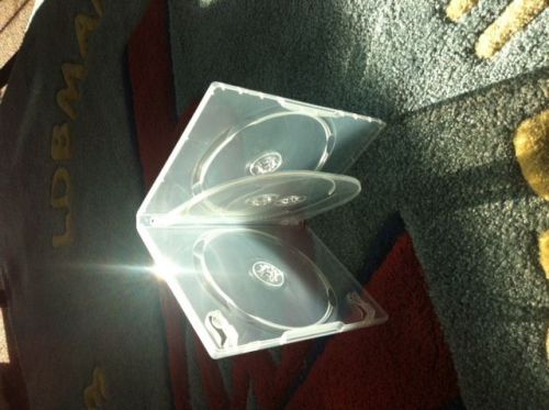 14mm Super Clear Quad DVD Case ,Left Booklet Clips, Swing Tray,50 pcs/case TN4SC