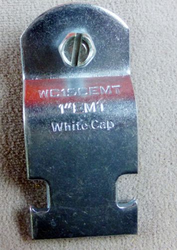 Qty 25 white cap emt conduit clamp 1&#034; electro-galvanized clamps wc1scemt for sale