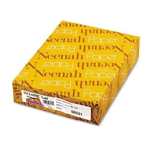 NEW NEENAH PAPER 06531 Classic Laid Stationery Writing Paper, 24-lb., 8-1/2 x