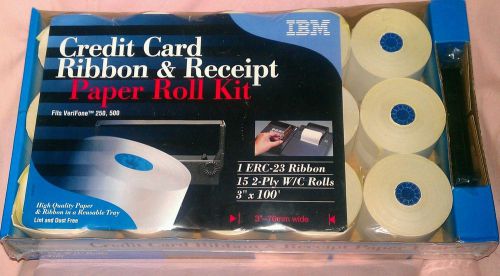 Credit Card Ribbon Receipt Paper Rolls IBM Credit Card VeriFone 250 500 3” x 100