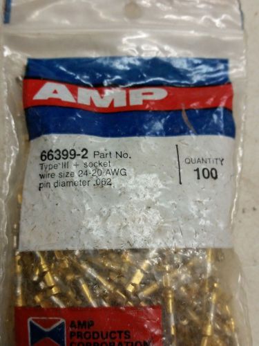 AMP 66399-2 Type Type III + Socket Pin Dia. 062 Wire Size 28-24 AWG Bag