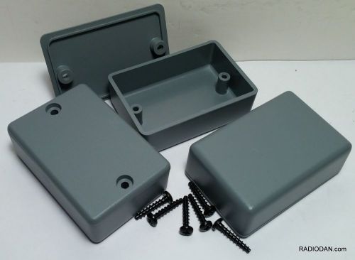 Usa small gray plastic electronic project box enclosure case 2.25 x 1.5 x .785 for sale
