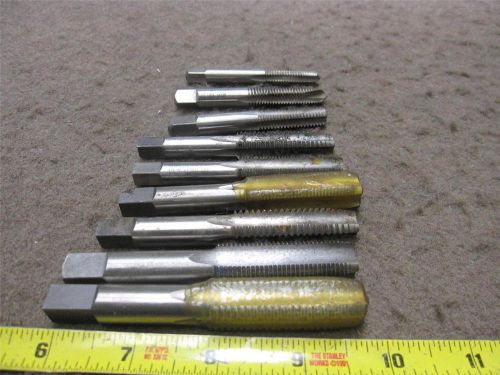 9 PC MACHINIST MIXED TAP LOT GREENFIELD, GTD, HELI-COIL, ETC