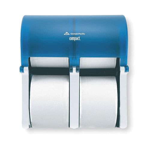 Georgia-pacific splash blue compact quad toilet paper dispenser 4-roll coreless for sale