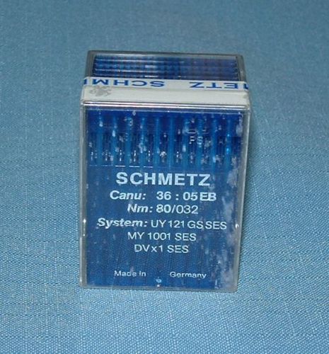 100 Industr. Sewing Machine Needles - SCHMETZ UY 121 GS SES, DVx1 SES - Sz 12/80