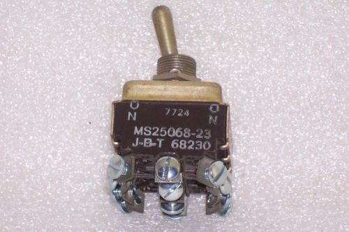 On / on toggle switch mil-spec ms25068-23 rated 20a 115vac made in usa 4.p.d.t. for sale