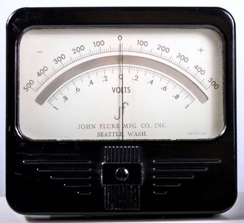 Vintage Fluke Analog Voltage Panel Meter Steampunk Volt Amp Project WORKING