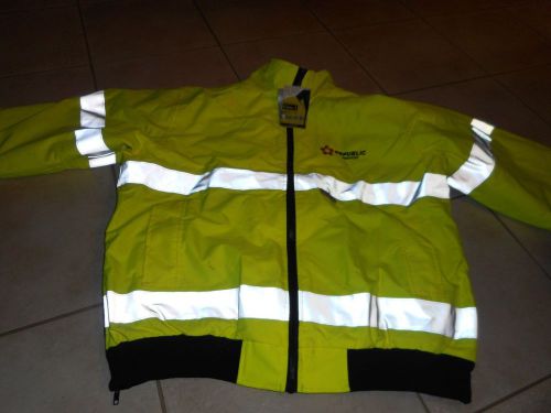 Hi vis class 3 mens size xl winter work jacket insulated warm for sale