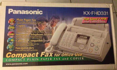 SEALED PANASONIC KX-FHD331 PLAIN PAPER FAX, PRINTER, PHONE CALLER ID NEW IN BOX