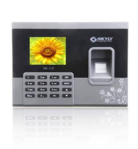 Sk-c3 3&#034; hd color fingerprint time attendance clock employee payroll recorder us for sale