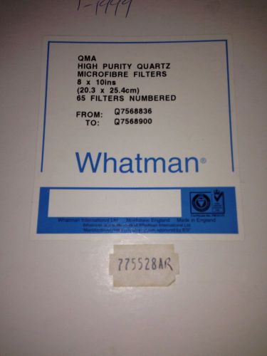Whatman QMA high purity quartz filter paper (qty:61)  8x10in (20.3 x 25.4cm) OB