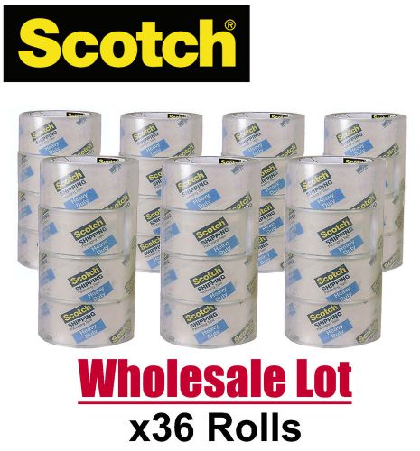 x36 Rolls Scotch 3M &#034;HEAVY-DUTY&#034; Shipping /Packaging Premium Tape 1.88&#034; x 37 yrd